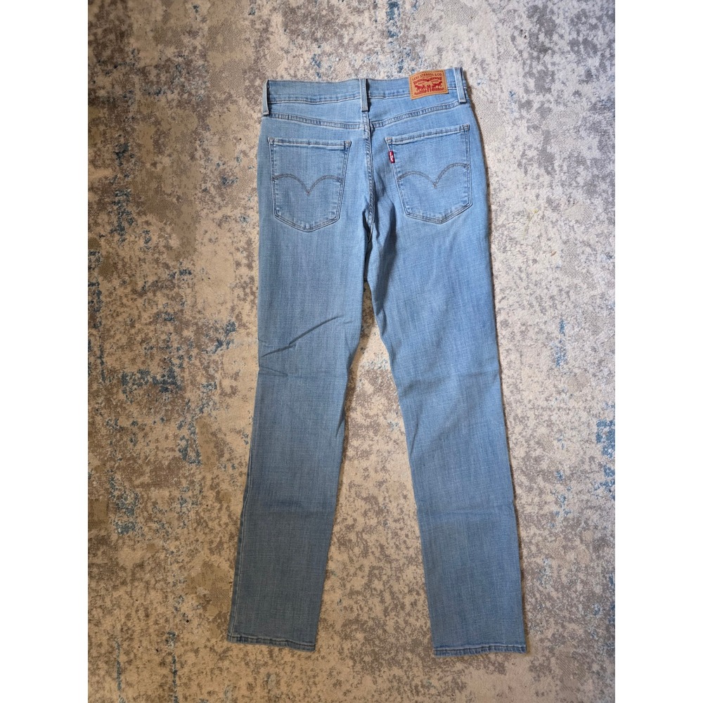 Levi's 724 Women's 29 Straight‎ Leg Distressed Light Wash Denim Jeans